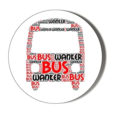 Image of Gift Insanity BUS WANKER COLLAGE 38mm Small Novelty Badge