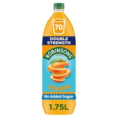 Image of Robinsons Double Strength Orange No Added Sugar Squash 1.75L