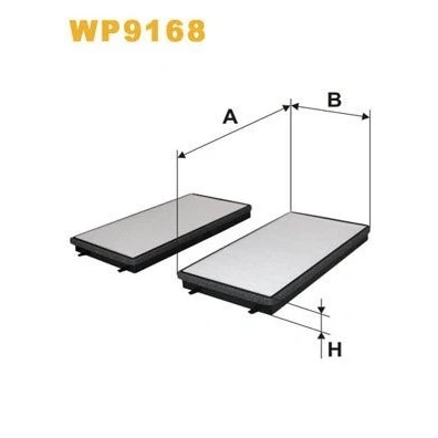 Image of 64116921018, 64316379959, 64316904638, 64318379959 Pollen Filter WIX FILTERS WP9168 Particulate 322mm 172mm 30mm BMW: 7