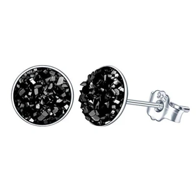 Image of Yumilok ☆ Starry Night Black Stud Earrings for Lady, Combination of Nature and Aesthetics, Shows Beauty Harmony, Subtle Glamorous Style