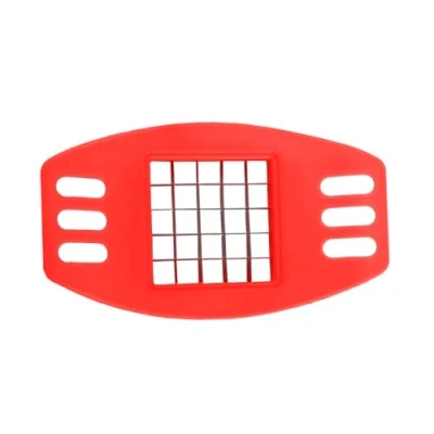 Image of AEX Potato Chipper Stainless Steel Chip Cutter &amp; Garden Shredder French Fries Cutter, Veggie Slicer Boil Egg Chopper [Red]