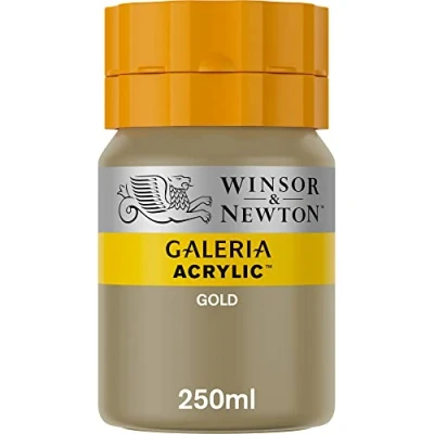 Image of Winsor and Newton Galeria Acrylic Colour 250ml 283 Metallic Gold (Pot)