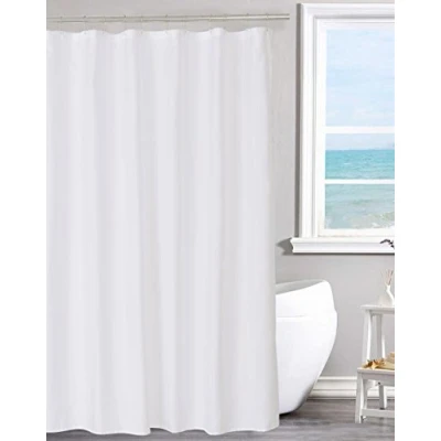 Image of N&amp;Y HOME Shower Curtain Liner Solid White with Magnets, Hotel Quality, Machine Washable,70 x 72 inches for Bathroom, Polyester Blend, 70&quot;x72&quot;