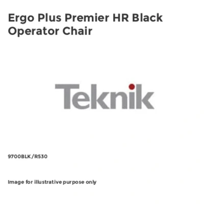 Image of TEKNIK Ergo Plus Premier HR Fabric Operator Chair Black