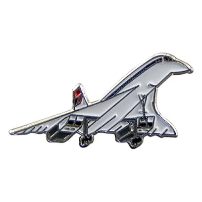 Image of Concorde Aeroplane Aircraft Metal Enamelled Pin Badge Lapel XJKB11 48