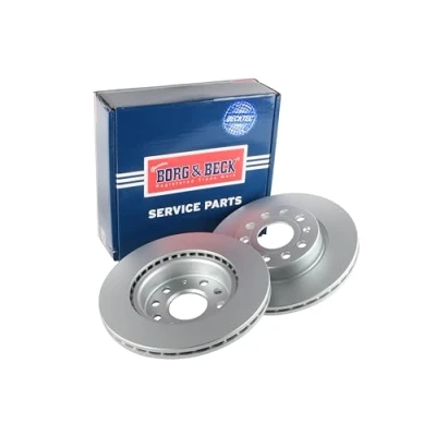 Image of Borg &amp; Beck BBD4314 Brake Disc Pair (Front): Audi, VW A3, Golf 02