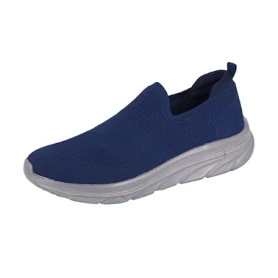 Image of Dek M433C 9 Mens Mesh Knit Elasticated Easy Slip on Trainer Navy, size UK
