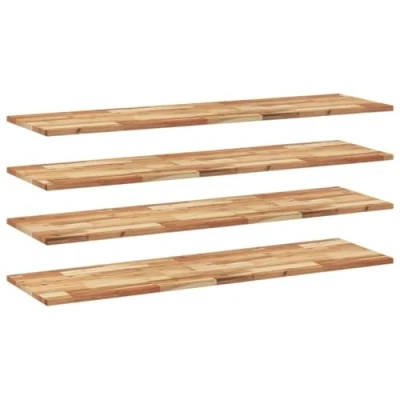 Image of vidaXL Floating Shelves 4 pcs 120x40x2 cm Oil Finished Solid Wood Acacia