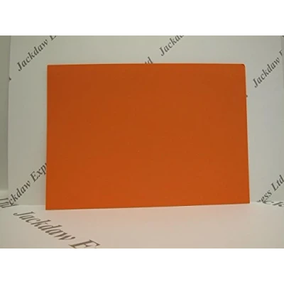 Image of Jackdaw Express Heavyweight Coloured Paper Card 2 Sided A4 180gsm x 15 for Cardmaking &amp; Crafts (Orange)