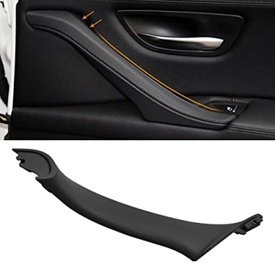 Image of TTCR II Compatible with Door Handle Replacement Car BMW 5 Series F10/F11 Right Rear Side Passenger for 520 523 525 528 530 535 (2010 2016) Black