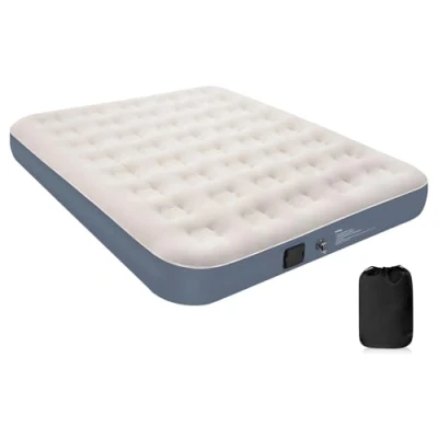Image of Pefitqap Double Inflatable Mattress, 2025 Upgrated air Bed NO SOCKET NEED ONE CLICK Self Inflation with Electric Built in pump,Blow up mattress Great Guest Bed/Camping Mattress,198x152x25cm