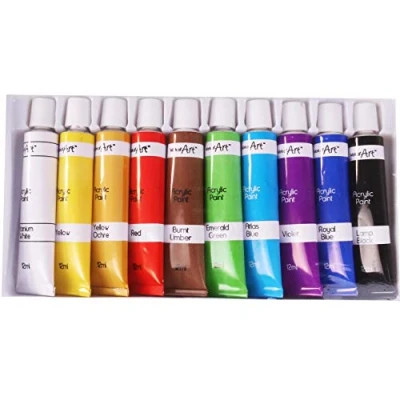 Image of 10Pc Oil Paint Set 12ml Tubes Ideal for Portrait/Landscape Art Painting