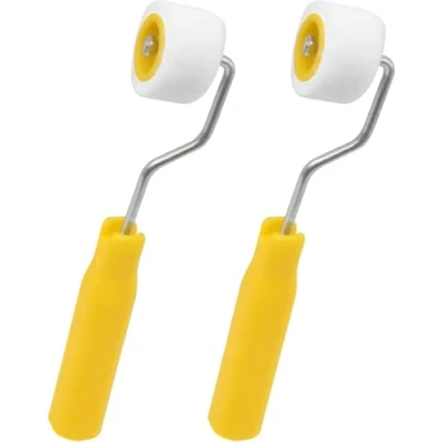 Image of 2 Pack 4/5 inch Mini Paint Rollers for Touch up Trim Edge or Corner, Extra Small Wool Brushes, Tiny Painting Tool
