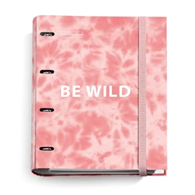Image of Miquelrius Carpebloc Tie Dye 4 Ring Binder + Replacement 100 Sheets A4 Squared 5 mm Paper 90 g Pink