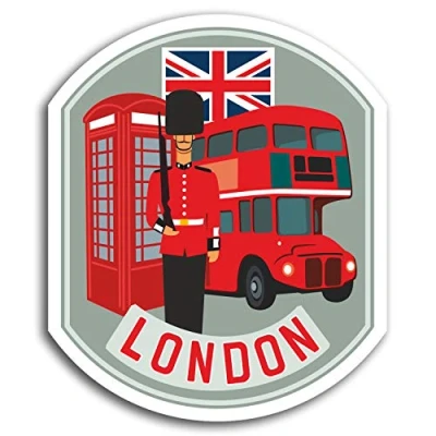 Image of 2 x 10cm London England UK Flag Vinyl Stickers Sticker Laptop Luggage #19495 (10cm Tall)