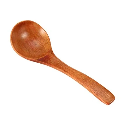 Image of Wooden Soup Ladle,Wood Spoon,7.1x2.4inch Long Ladle Rice Sugar Salt Scoop Porridge Spoon for Eating Mixing Stirring Cooking