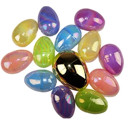 Image of Gem Imports 12 Plastic Surprise Eggs &amp; 1 Large Gold Egg Fill With Easter Hunt Chocolate