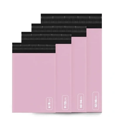 Image of delka Mailing Bags, 100Mixed Size Pink Poly Mailer Tear Resistant Shipping Envelopes for Clothing, Documents, Strong Self Seal Adhesive, Waterproof &amp; Lightweight