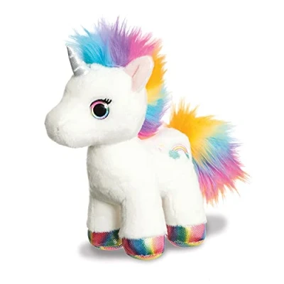 Image of Aurora, 61415, Sparkle Tales Eldora Unicorn, 12In, Soft Toy, White, Rainbow
