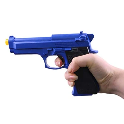 Image of Toyland® 28cm Blue Toy Pistol With Light + Sound Police Roleplay Fancy Dress