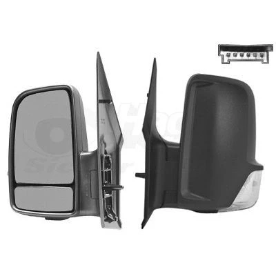 Image of 2E1857501F Wing mirror Van WEZEL 3077807 MERCEDES BENZ: Sprinter 3.5 T