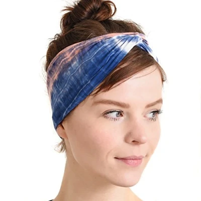 Image of CHARM Boho Hippie Tie Dye Turbans Elastic Head Wrap Hair Band Bandana Stretch Hairband AA