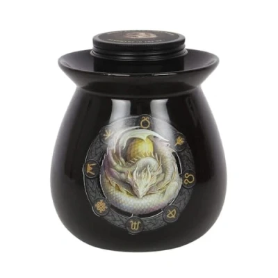 Image of Enchanting Ostara Wax Melt Burner Gift Set by Anne Stokes 11.5cm x 10cm (1 Pack) Luxury Oil &amp; Musk Scented Ideal for Fantasy Pagan Lovers