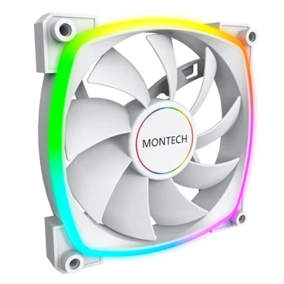 Image of Montech AX 140 ARGB Fan 1600PWM, High End Durability, Silent Performance, and Stunning Design (140mm, White)