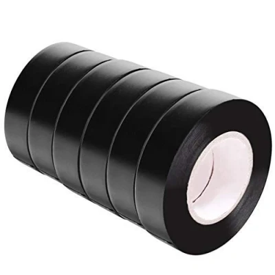 Image of ALBOYI Black Electrical Tape, 15mm x 15m Adhesive Insulation tape 6 rolls, PVC Gaffer for Insulating, Repairing, Protecting Wires(0.6 inch 49.21 Feet)