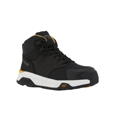 Image of Regatta Professional Men&#039;s Metafort Safety Hiker Boots Black White, Size: UK 10