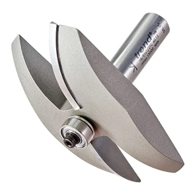 Image of Trend Professional Bearing Guided Architrave Router Cutter, 16mm Radius, 8mm Shank, 40mm Cut Diameter &amp; 29.5mm Length, Tungsten Carbide Tipped, 46/401X8MMTC