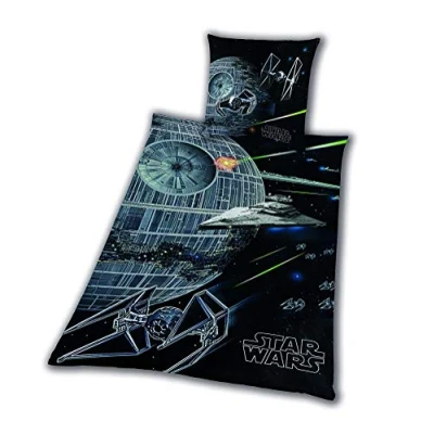 Image of Star Wars 8 Death Rey Finn Tico Yoda bed linen, smooth, 135 x 200 cm