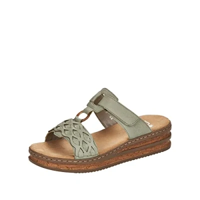 Image of Rieker Women&#039;s 629K9 Mules, grün, 7.5 UK