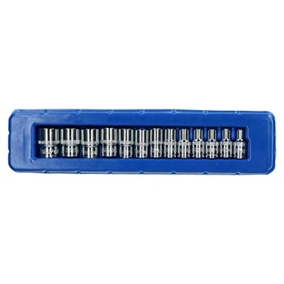 Image of 1/4&quot; Drive Shallow Metric MM Sockets 6 Sided Single Hex 4mm 14mm 13pc