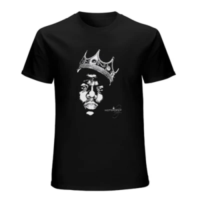Image of Notorious Big Biggie Crown Face B.I.G. T Shirt Mens Unisex Black Tees XXL