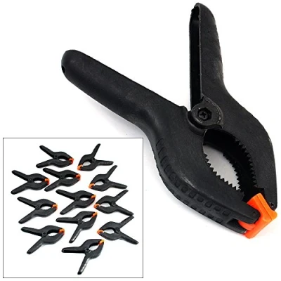 Image of Pack of 12 Large Heavy Duty 6&quot; Plastic Spring Clamps