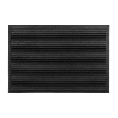 Image of Ribbed Harmony Scraper Outdoor Entrance Floor Door Mat, Heavy Duty Matt with Scraping Stripes, Anti Fatigue Dirt Scrapper Playground Garden Matting (75x45cm, Medium)