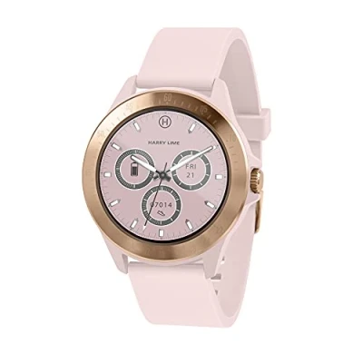 Image of Harry Lime Fashion Smart Watch in Pink with Rose Gold Colour Bezel