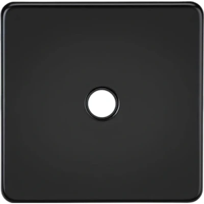 Image of KnightsBridge 20A Flex Outlet Screwless Plate Matt Black