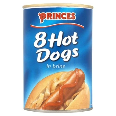 Image of Princes 8 Hot Dogs in Brine 400g (Pack of 12 x 400g)