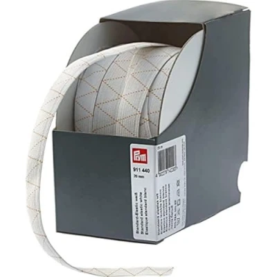 Image of Prym 911440 Standard Elastic, 20 mm, 25 m, White