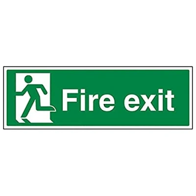 Image of V Safety Eco Friendly Fire Exit Final Man Left 600 X 200mm