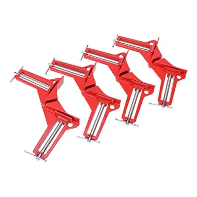 Image of BOOMSTART Corner Clamps for Woodwork, Set of 4 Wood 90 Degree, Adjustable Right Angle Vice Miter Picture Photo Frame