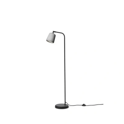 Image of New Works floor lamp Material, light grey, concrete, height 125 cm