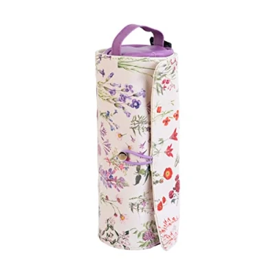 Image of Grupo Erik Botanical Wild Flowers Roll Up Pencil Case 8 x 3 inches / 21 7.5 cm Cosmetic Large Cute Stationery Flower Gifts
