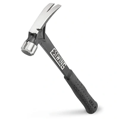 Image of Estwing EB/15SM 15oz Ultra Black Hammer, Milled Face, Shock Reduction Grip