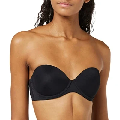 Image of Calvin Klein Womens Strapless Bra Black Nylon Size 32C