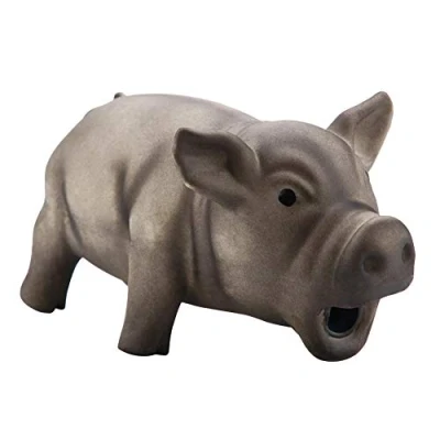 Image of FTVOGUE Dog Chew Toy Cute Pig Grunting Squeak Latex Pet Toys for Puppy Toy(Black)
