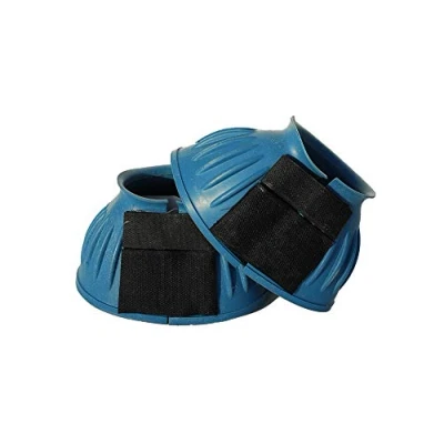 Image of Rhinegold Velcro Over Reach Boots Large Turquoise
