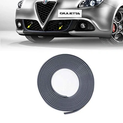 Image of Quattroerre Silver Profile Sticker Dam Bumper Front Alfa Giulietta with 3M APT Double Adhesive
